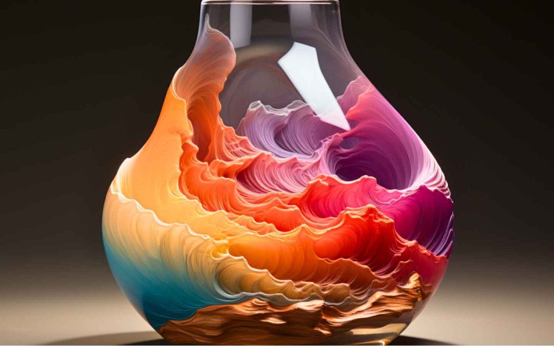 comment décorer un vase transparent avec du sable