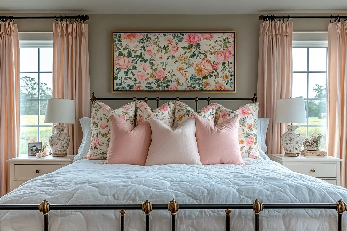 une chambre chic et romantique