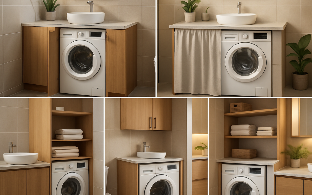 Cinq astuces pour intégrer et dissimuler la machine à laver dans votre salle de bain