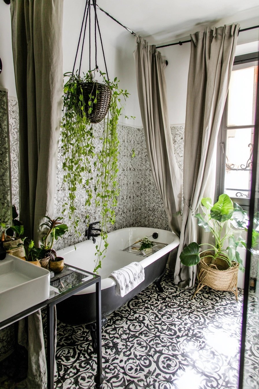 cinq conseils pour réussir une salle de bain en noir et blanc