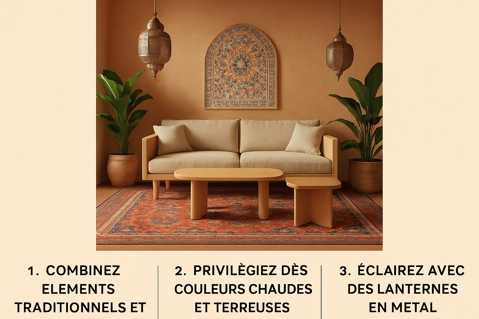découvrez comment transformer votre espace en une ambiance marocaine moderne avec nos 4 conseils pratiques. alliez tradition et design contemporain pour créer un intérieur chaleureux et accueillant, inspiré des richesses culturelles du maroc.