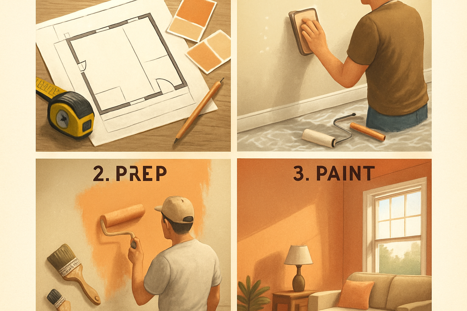 découvrez les 4 étapes essentielles pour peindre une pièce dans le bon ordre. optimisez votre projet de peinture avec des conseils pratiques pour garantir un résultat impeccable et durable. suivez notre guide pas à pas pour transformer votre intérieur facilement et efficacement.