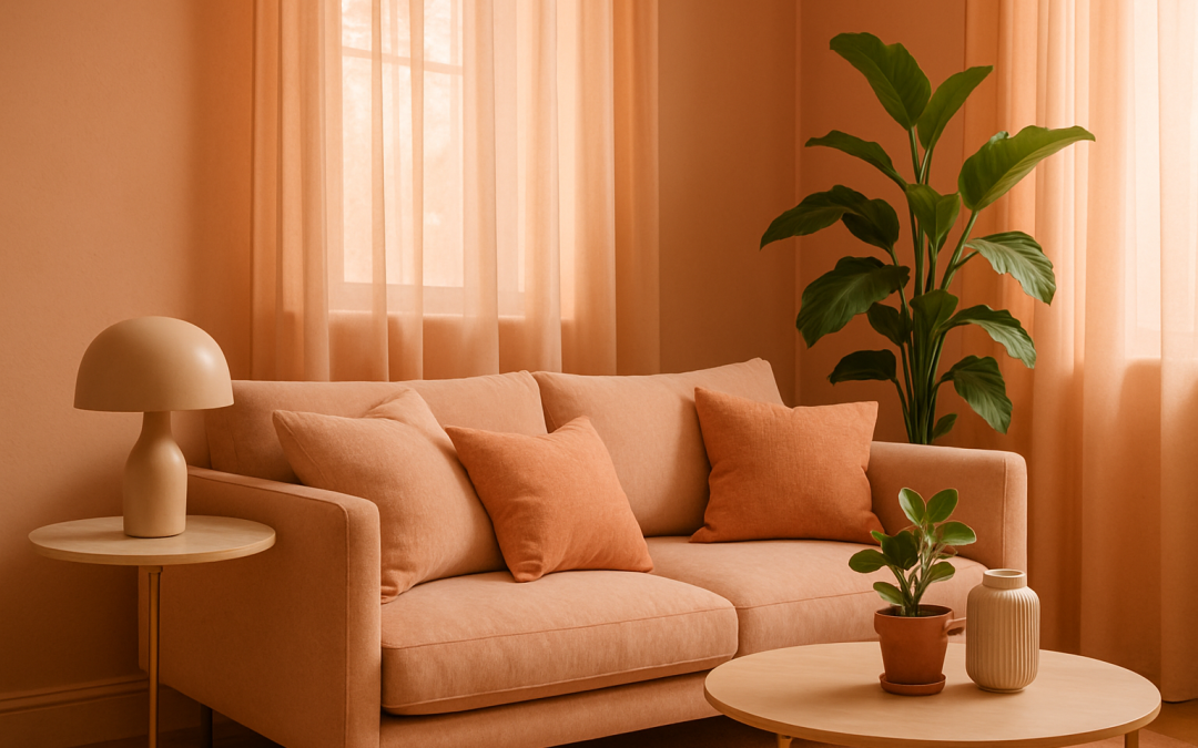 Peach fuzz : la teinte pêche qui s’invite partout dans la décoration