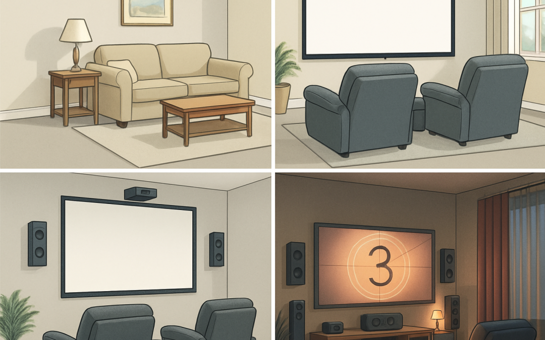 Transformez votre salon en un espace cinéma moderne en quatre étapes faciles
