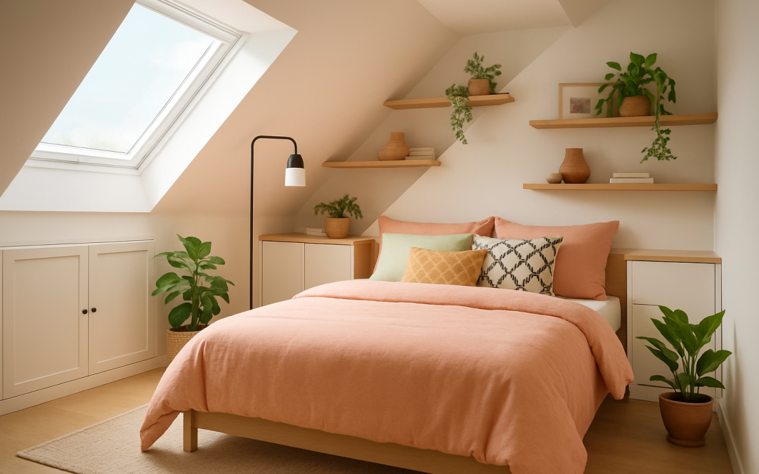 astuces pour aménager une chambre sous pente à la fois stylée et fonctionnelle !