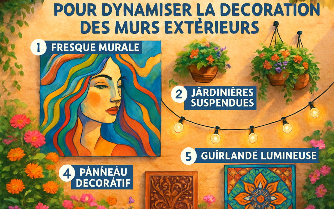 Cinq astuces pour dynamiser la décoration de vos murs extérieurs