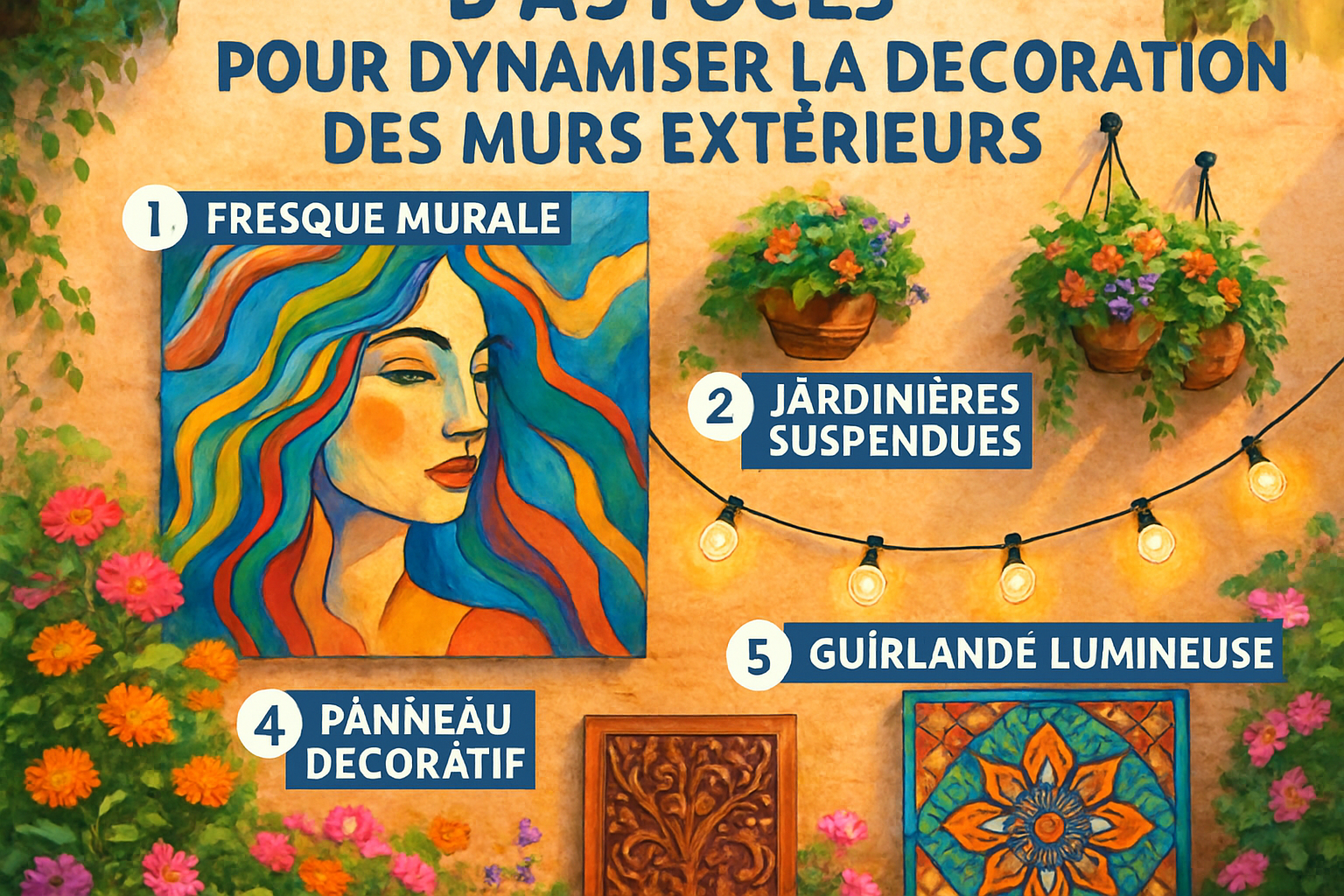 découvrez cinq astuces simples et efficaces pour transformer la décoration de vos murs extérieurs. apportez une touche de créativité et de personnalité à votre espace extérieur grâce à des idées inspirantes et des conseils pratiques. donnez vie à vos murs et créez une atmosphère accueillante et stylée.