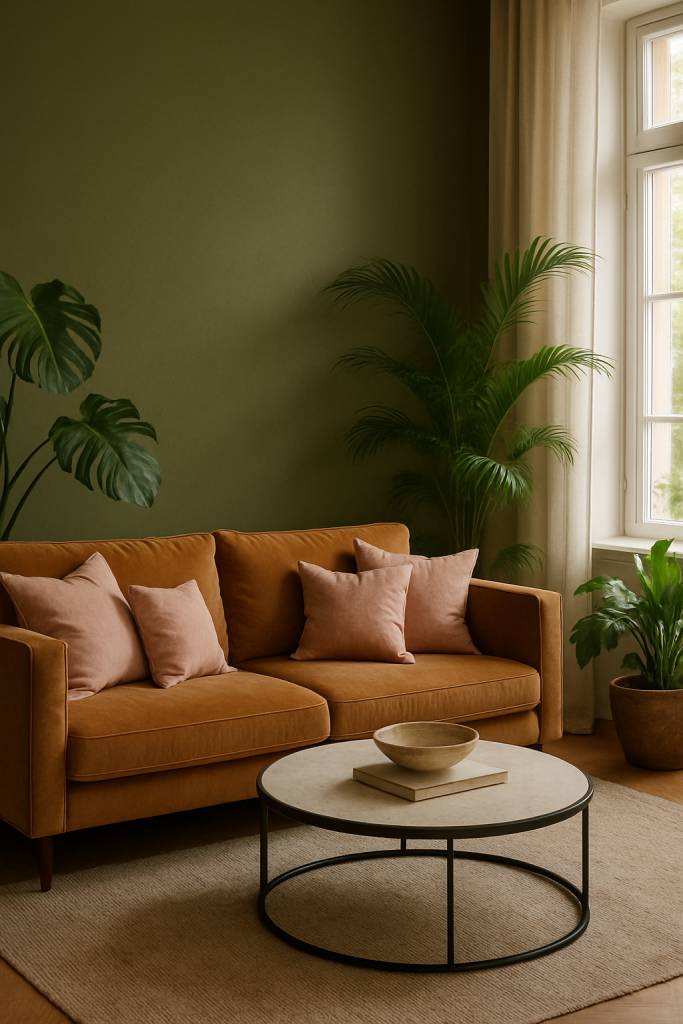Vert kaki en décoration : associations, nuances et idées pièce par pièce