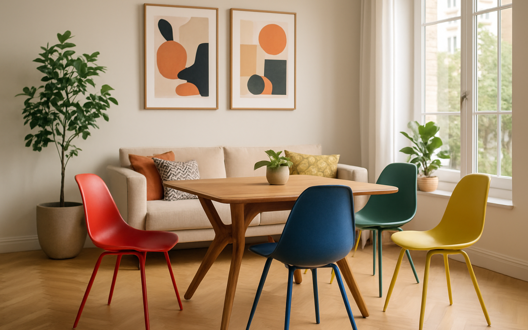 Les secrets pour associer harmonieusement des chaises design colorées