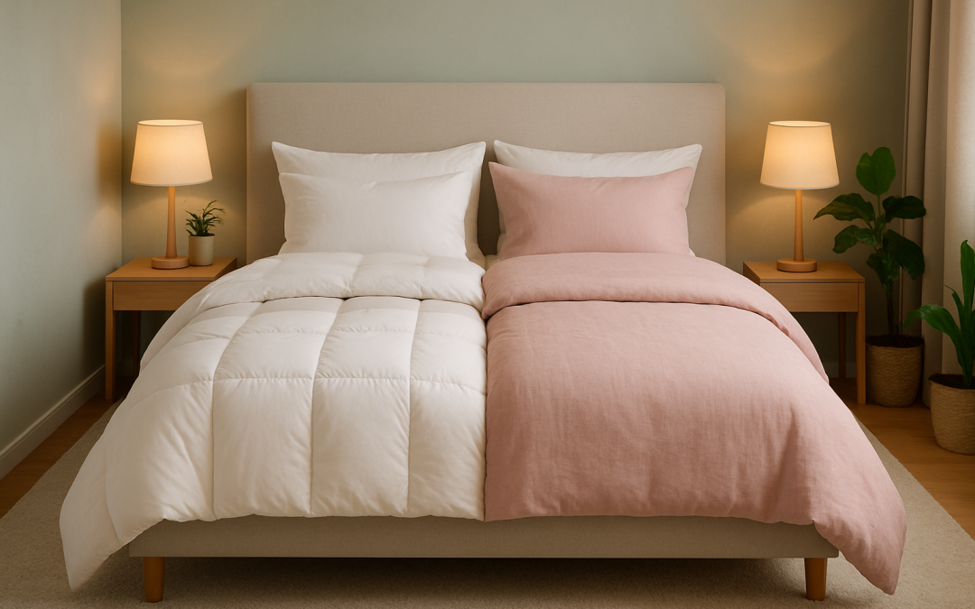 Améliorez vos nuits en duo : optez pour un lit avec deux couettes !