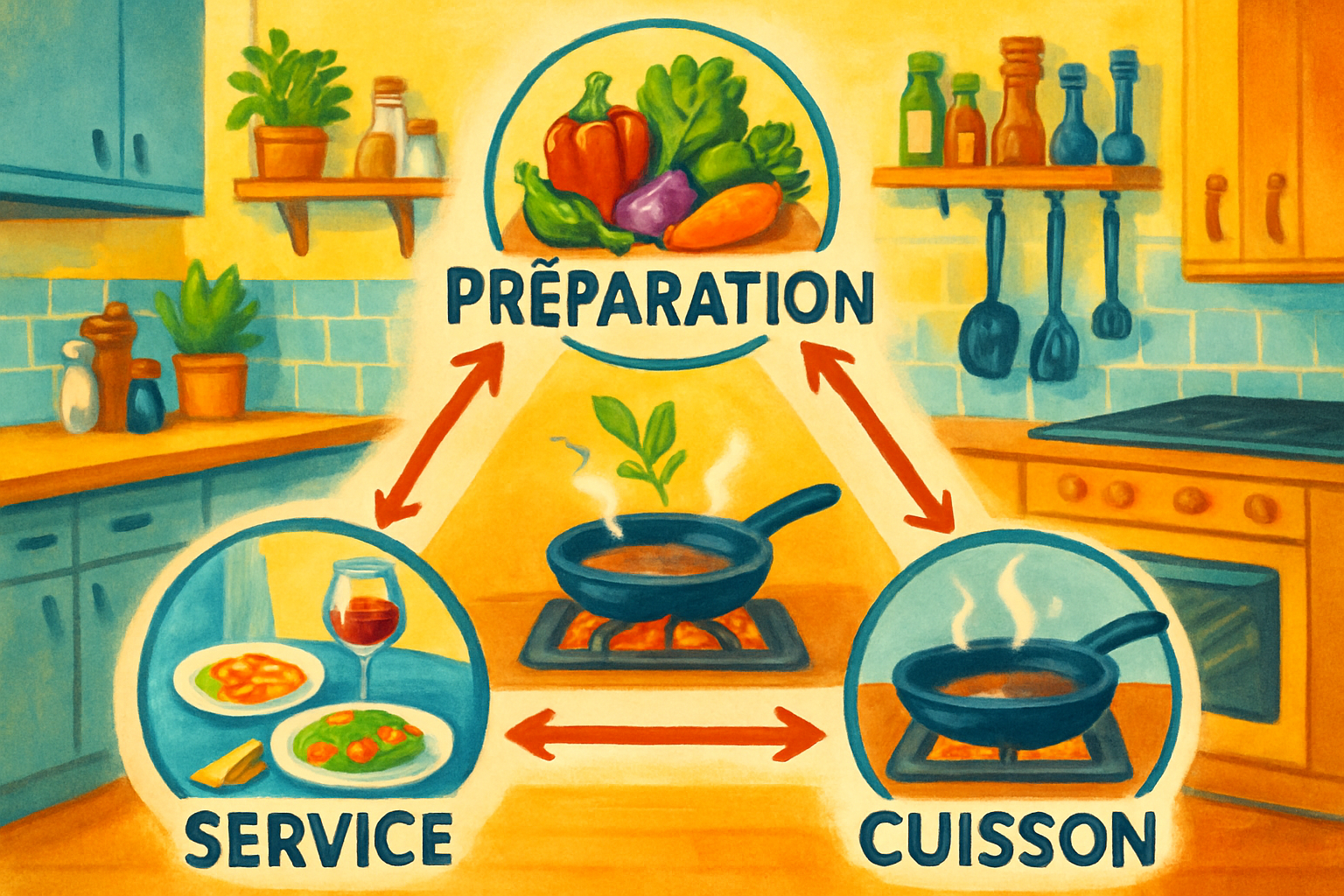 découvrez le principe clé du triangle d'activité en cuisine : une organisation efficace pour optimiser vos mouvements entre l'évier, le réfrigérateur et la cuisinière. améliorez votre espace culinaire en comprenant ce concept fondamental !