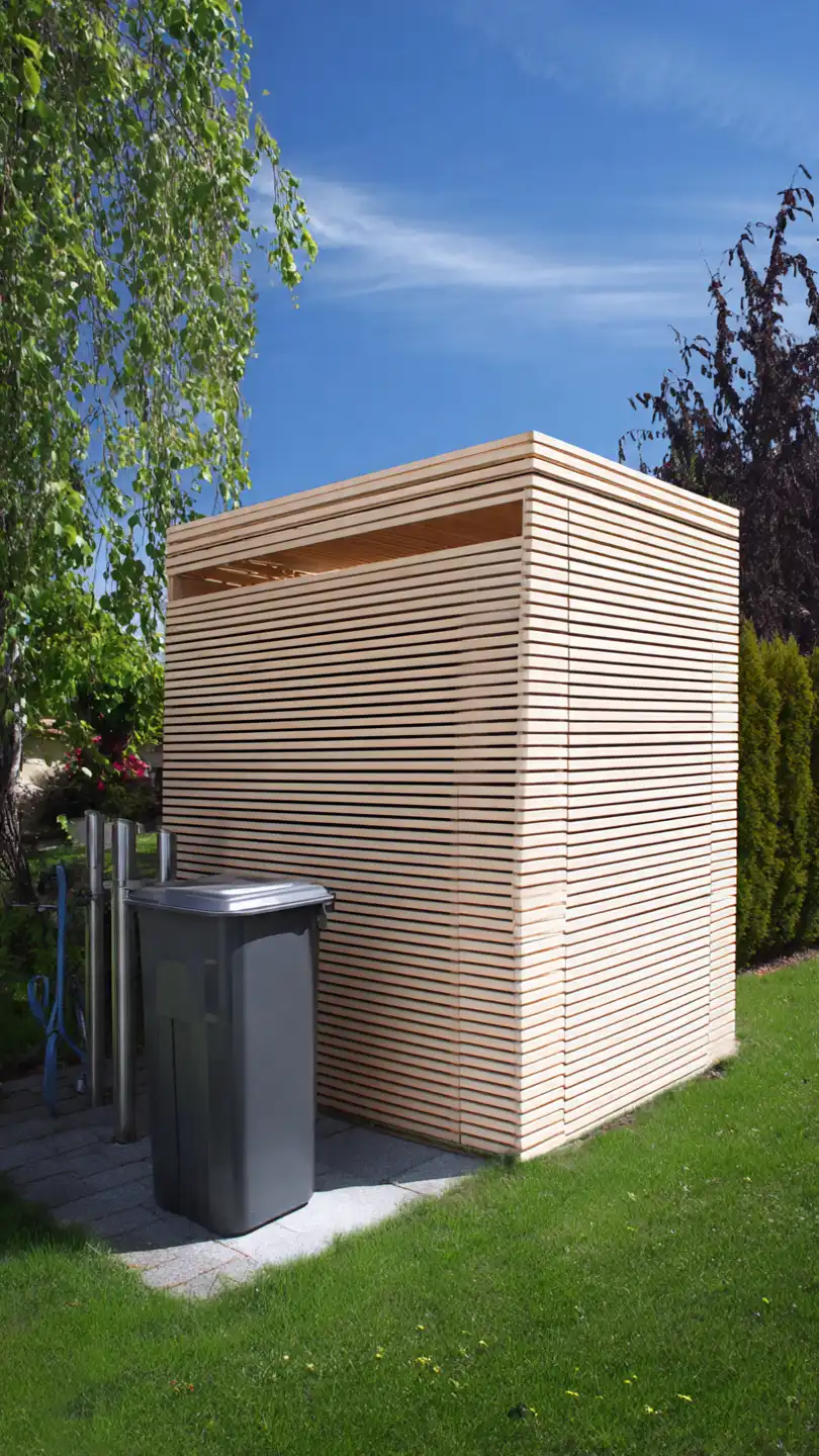 cacher sa poubelle extérieure idéés créatives pour un jardin esthétique et organisé