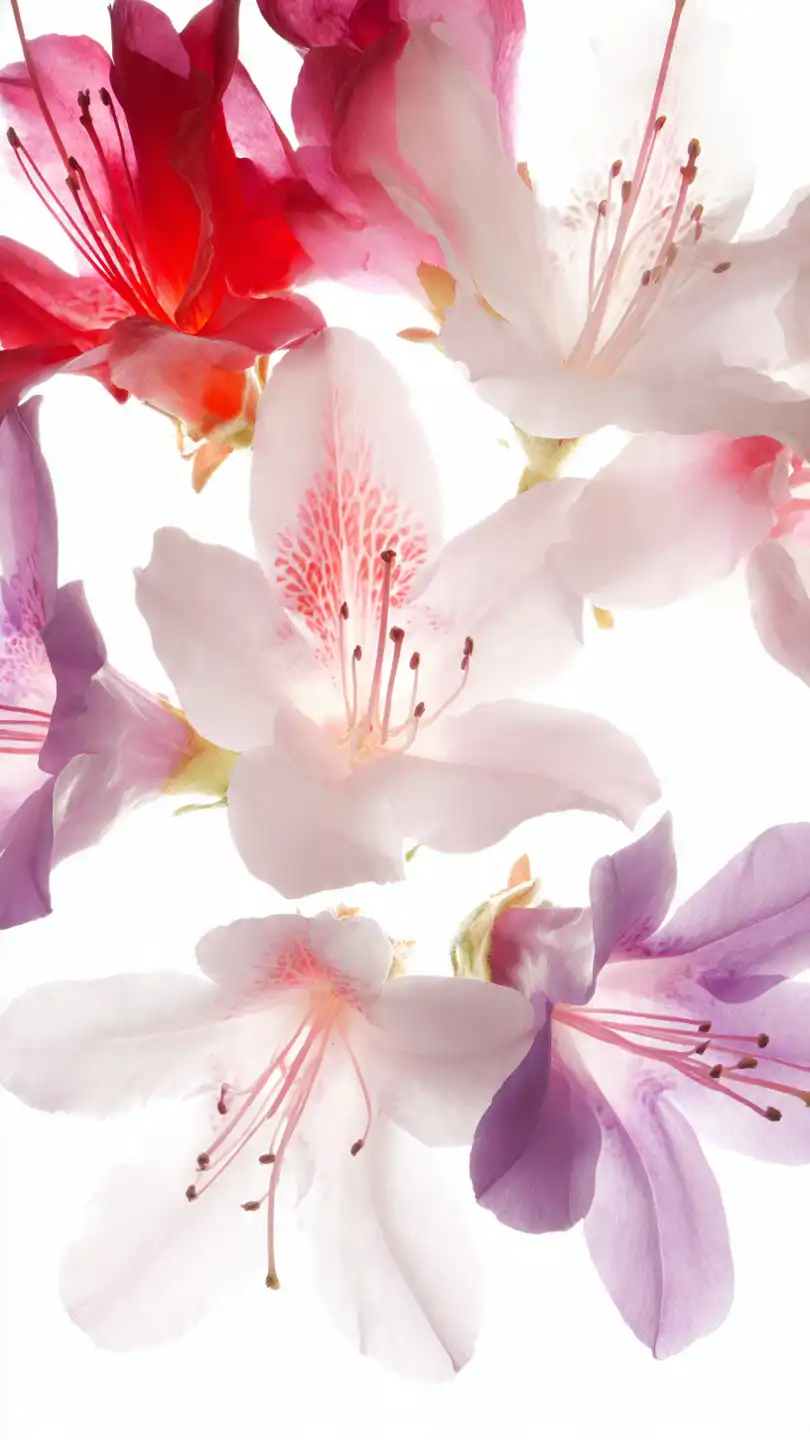 les variétés et couleurs du rhododendron simsii