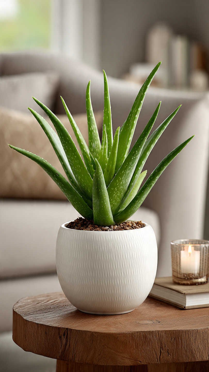 aloe vera dans une chambre moderne lumi re