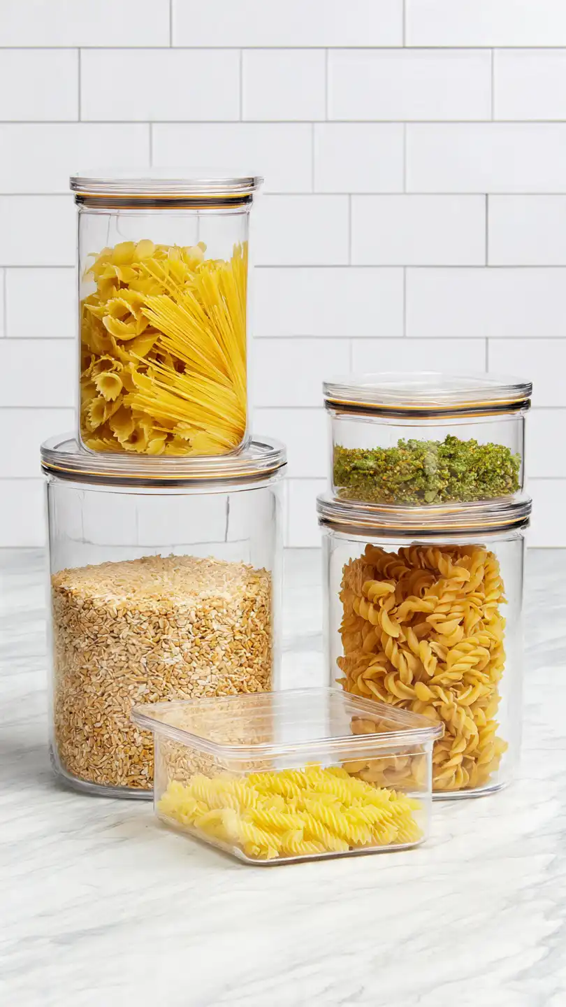 bocaux herm tiques en verre avec p tes riz