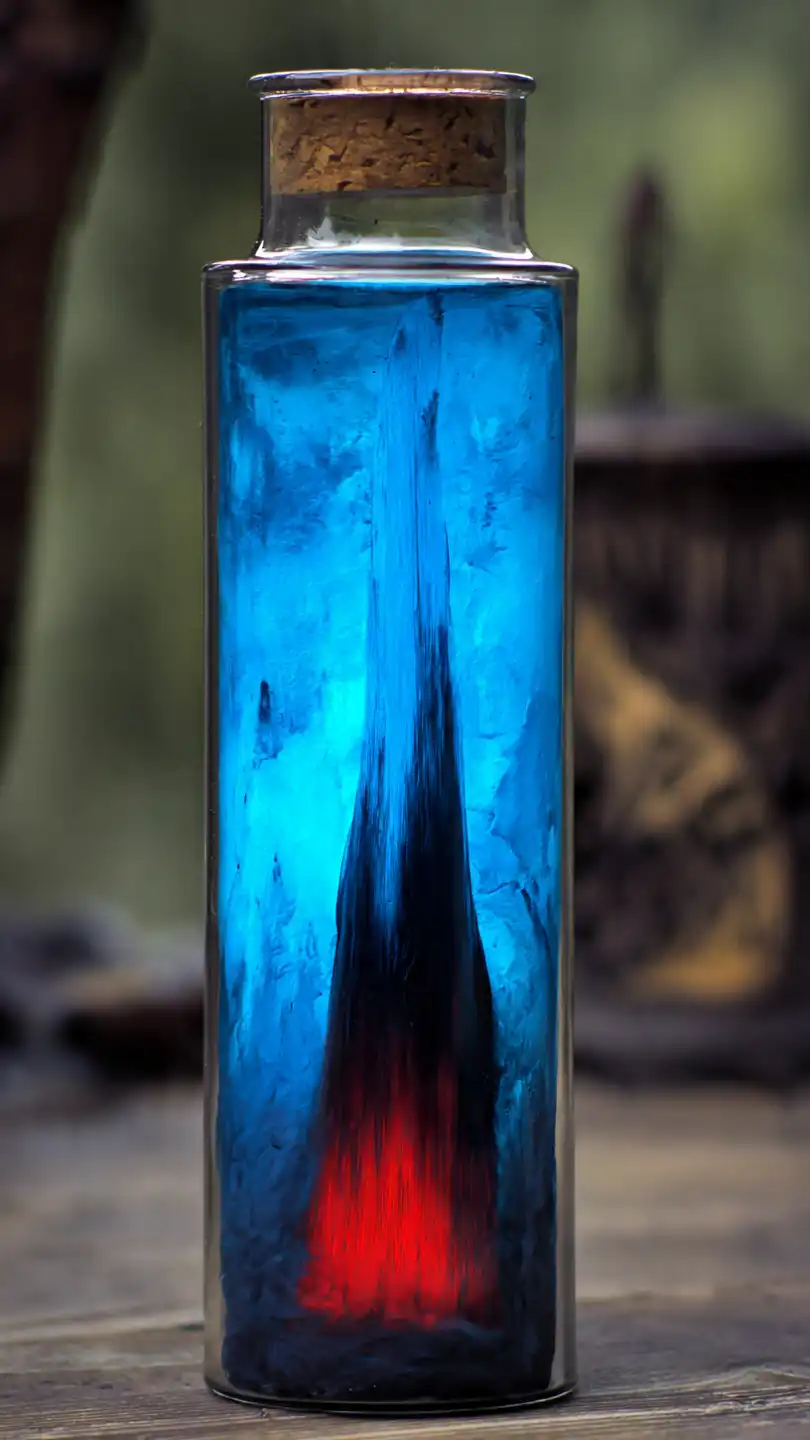 bouteille transparente avec peinture color e l int rieur