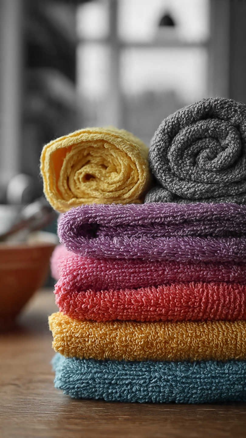 comparaison visuelle chiffon en microfibre coton