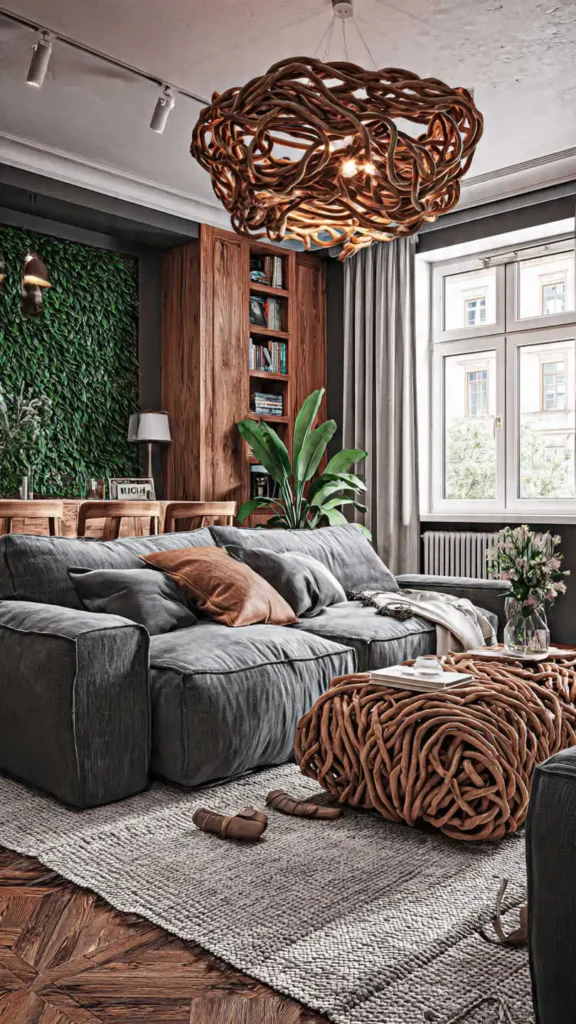 composition d corative avec suspension atmosphera coussins color s