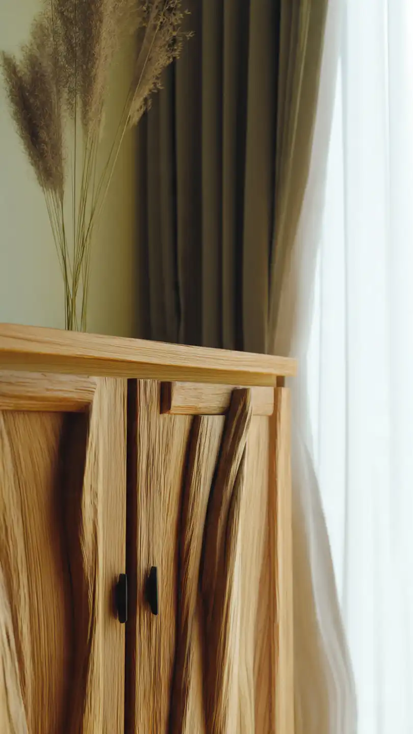 interior photography of a stripped raw wooden