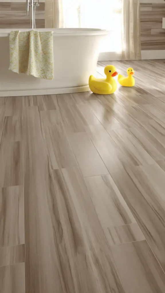 interior shot of a family bathroom with