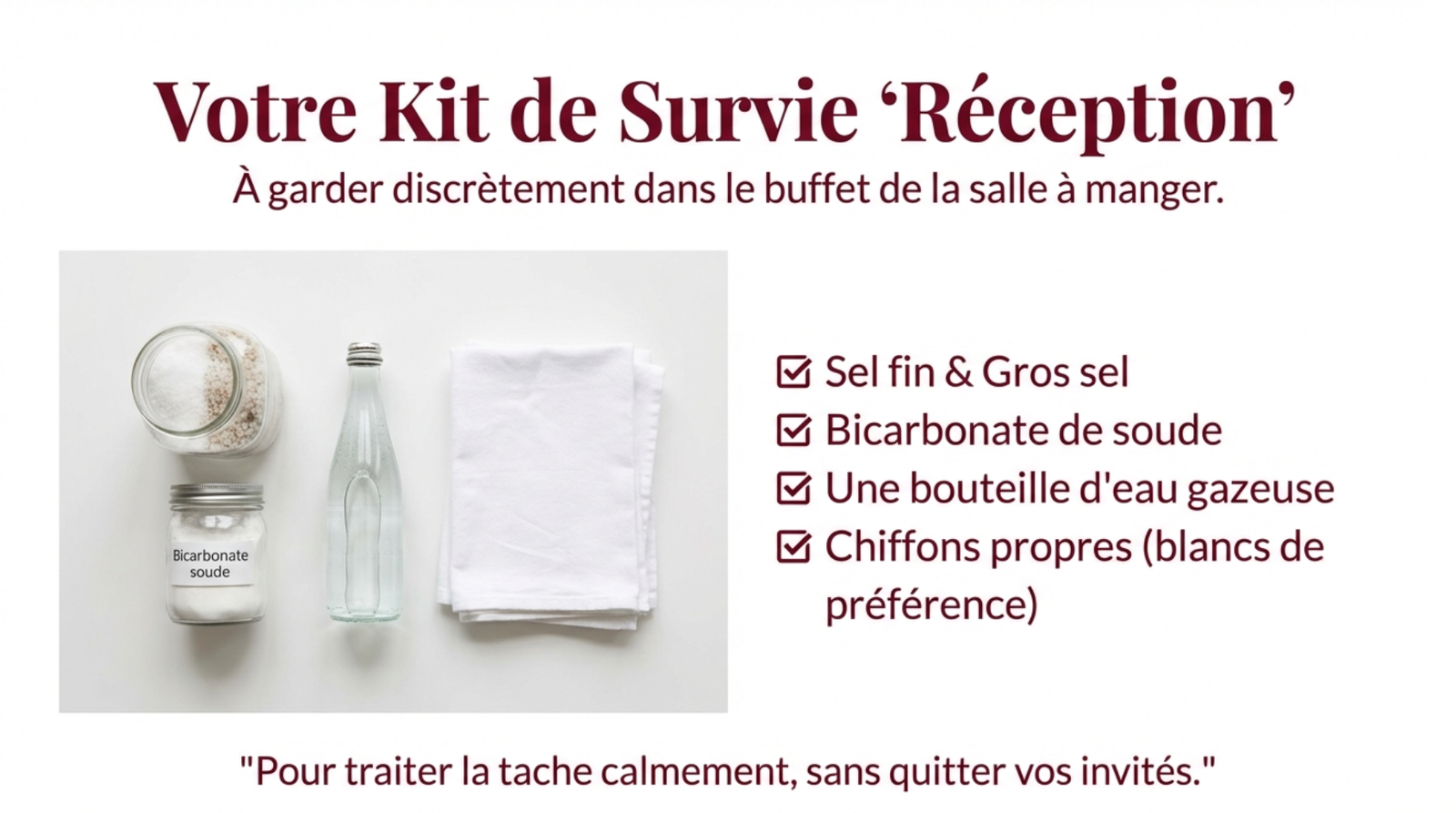 kit de survie, produit a garder en reserve pour traiter