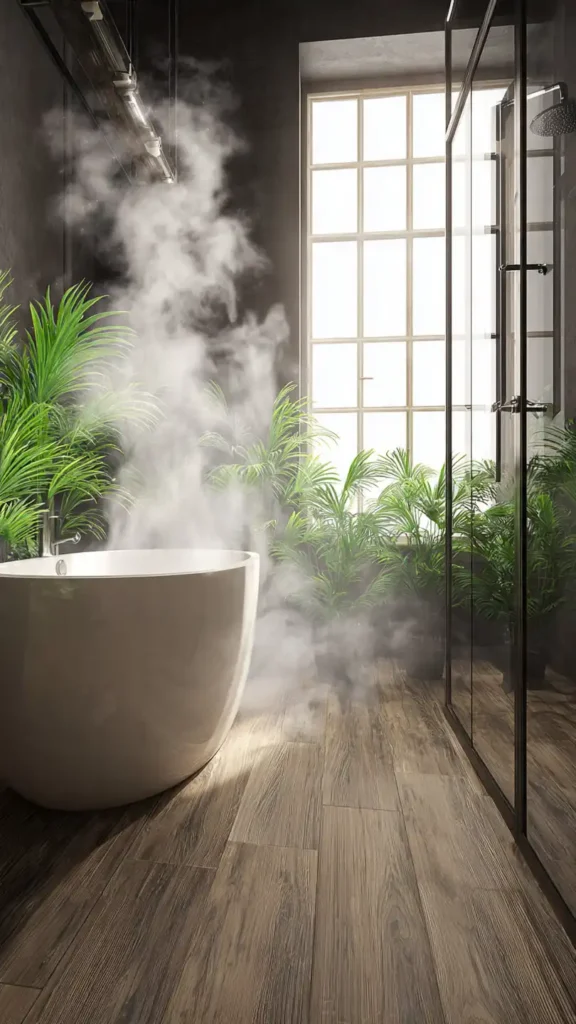 luxury bathroom interior design featuring rich warm