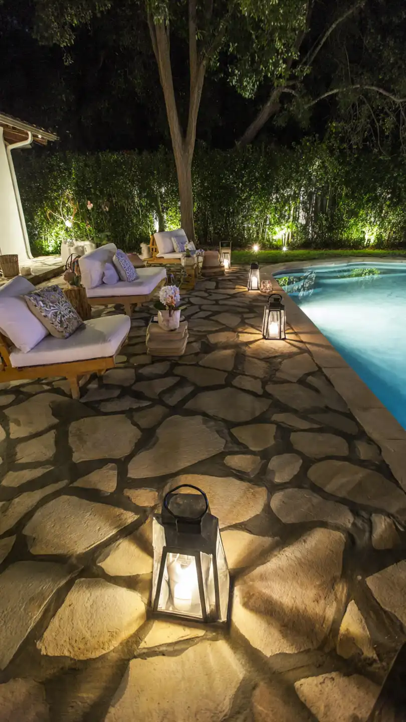 night photography of a dream pool area