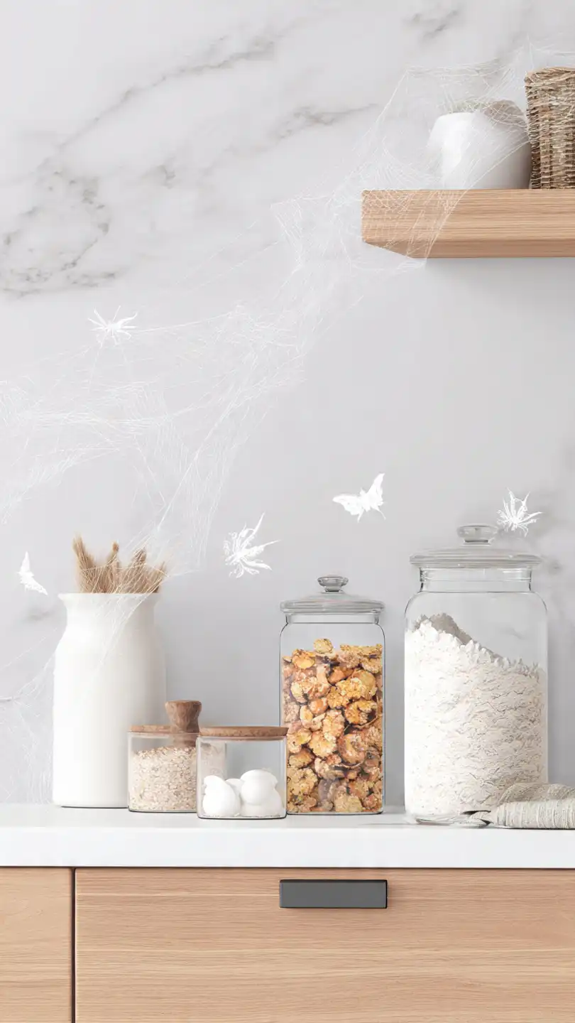 placard de cuisine avec farine c r ales vue