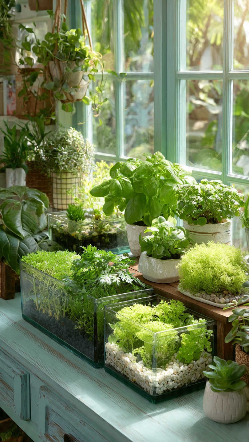 plusieurs plantes d polluantes regroup es sur une commode