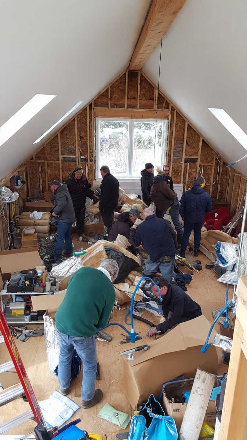 quipe d artisans rge certifi s en train d isoler (1)