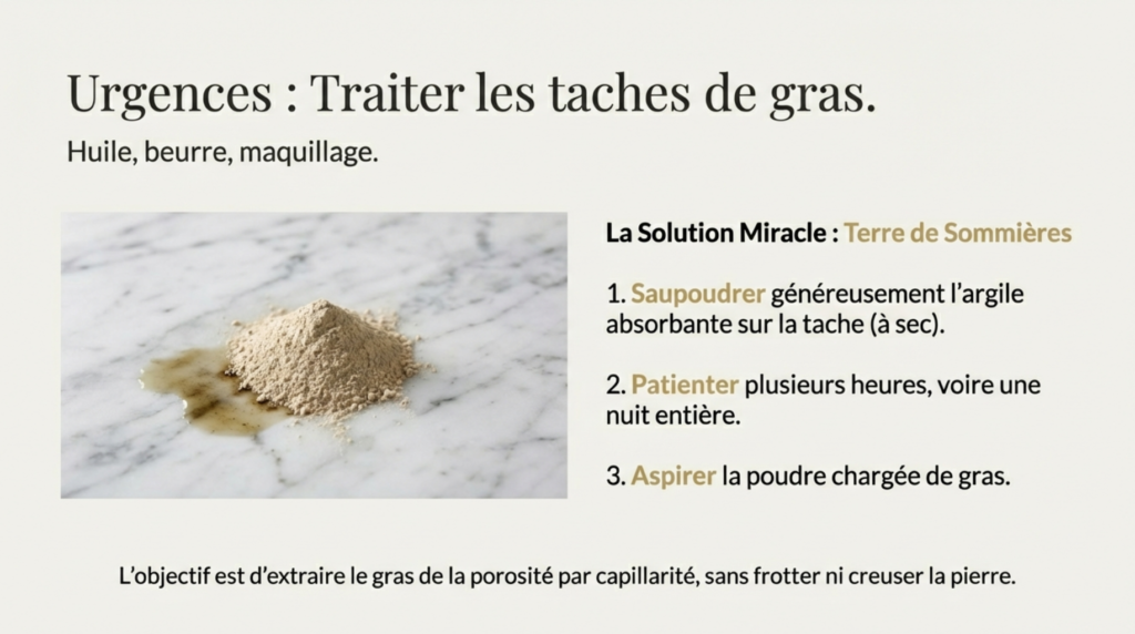 traiter les traces de gras