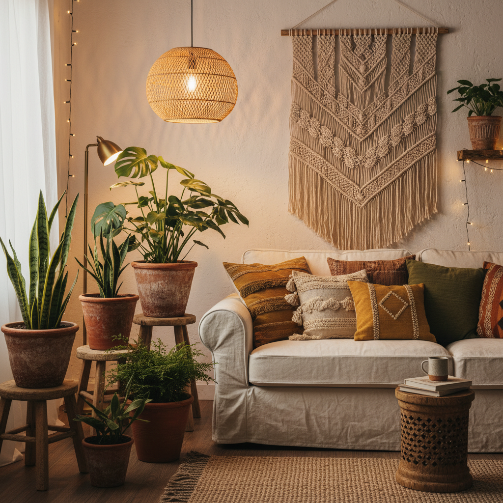 découvrez nos astuces boheme chic pour une décoration intérieure alliant élégance et décontraction. transformez votre espace en un havre de style bohème raffiné et chaleureux.