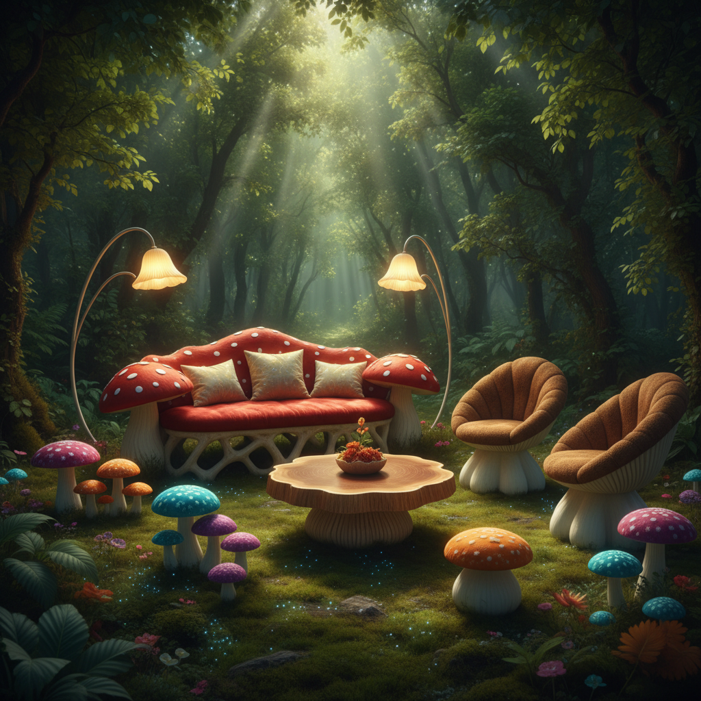 découvrez champimeubles et meublignons, une anthologie unique de meubles champignons alliant design et originalité : canapés, fauteuils, poufs, lampes et bien plus.