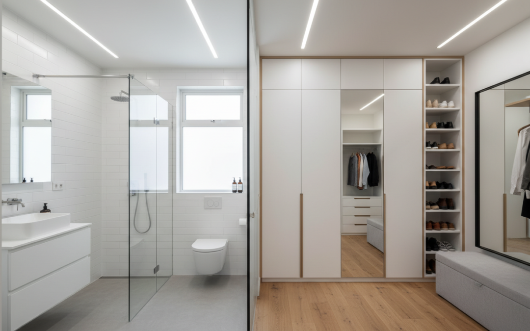 Comment aménager efficacement une salle de bain et un dressing chez soi