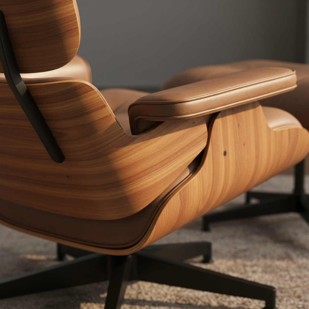 découvrez le fauteuil eames lounge chair, un chef-d'œuvre emblématique créé par charles et ray eames pour vitra en 1956, alliant design classique et confort exceptionnel.