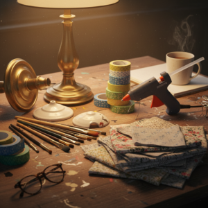 découvrez des idées créatives pour relooker vos lampes de chevet, de salon et de bureau avec des techniques simples : peinture, fibres végétales, textiles et perles pour un style unique et personnalisé.