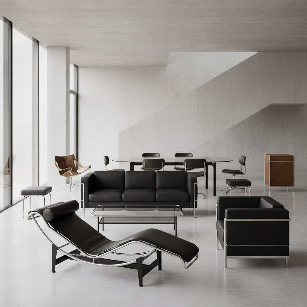 explorez l'univers du design mobilier avec le corbusier, maître incontesté, à travers la collection emblématique lc1 à lc17 alliant modernité et élégance intemporelle.