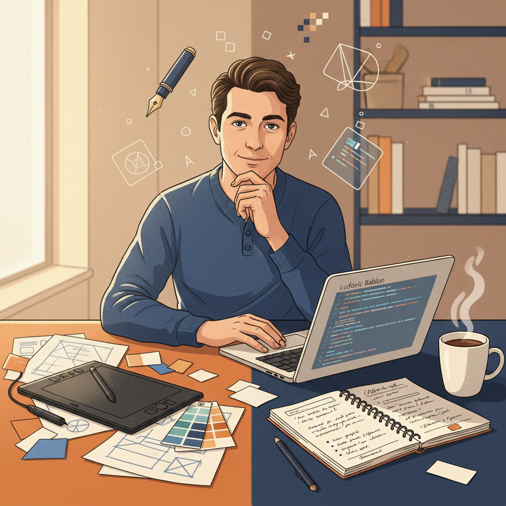 découvrez ludovic bablon, un passionné de design et rédacteur web talentueux, alliant créativité visuelle et excellence rédactionnelle pour des contenus uniques.