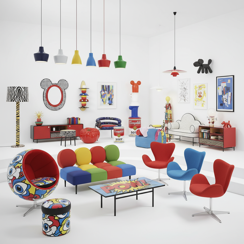 découvrez l'univers vibrant du pop art à travers 30 pièces emblématiques de mobilier et décoration, des années 1950 à nos jours. une plongée colorée et inspirante pour sublimer votre intérieur.