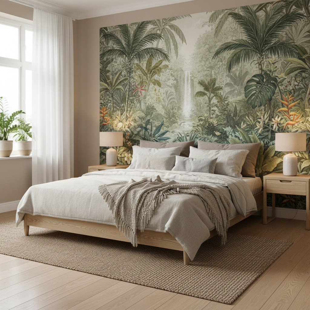 sublimez votre chambre avec notre collection de papiers peints en tête de lit. apportez une touche d'élégance et de style pour un espace chaleureux et personnalisé.