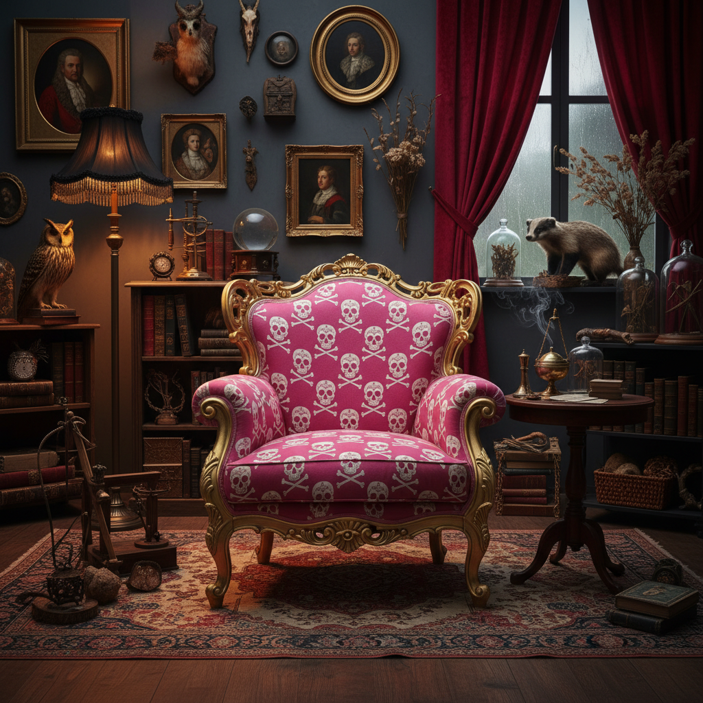découvrez la transformation créative du fauteuil louis xvi, mêlant élégance néo-classique, fantaisie audacieuse et une touche kitsch pour un mobilier unique et surprenant.