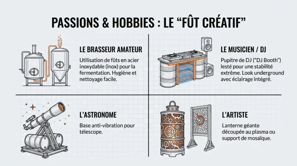 passions et hobbies, le fût créatif