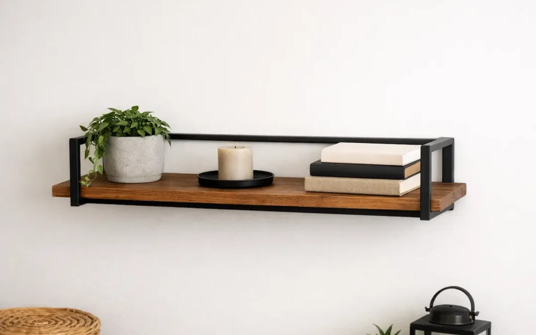 Étagère style industriel métal + bois : plan coté, découpe, assemblage et finitions (DIY maison)