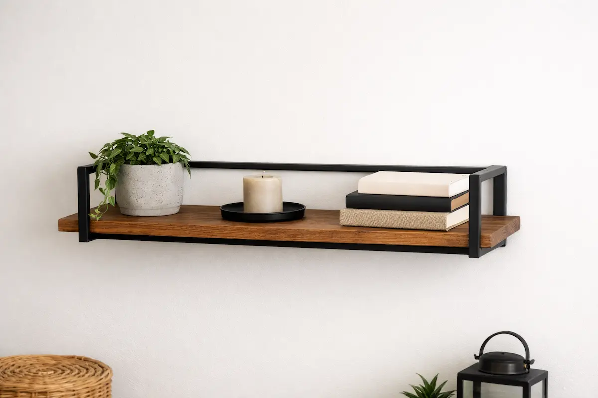 Étagère style industriel métal + bois plan coté, découpe, assemblage et finitions (diy maison)