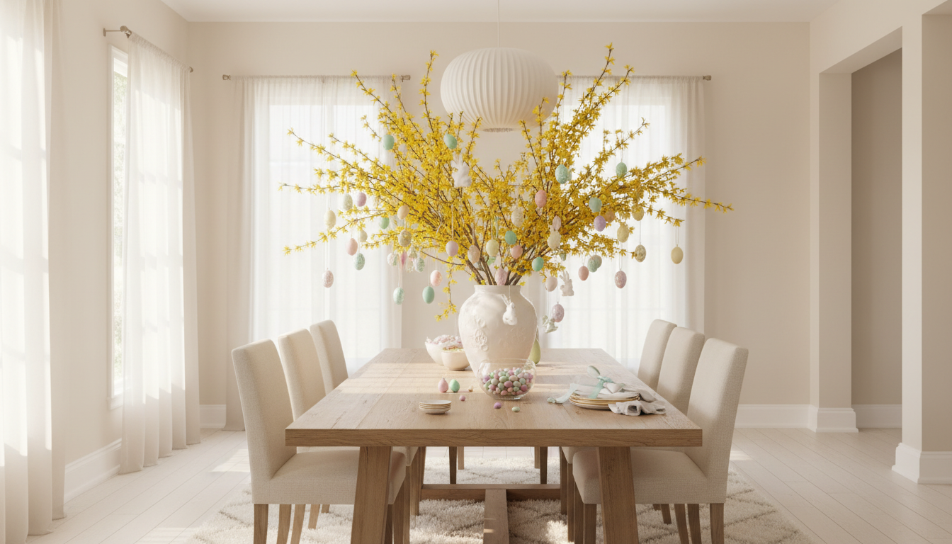découvrez l'arbre printanier innovant qui remplace le sapin de noël et transforme votre décoration intérieure pour pâques 2026. une touche fraîche et moderne pour célébrer la saison.