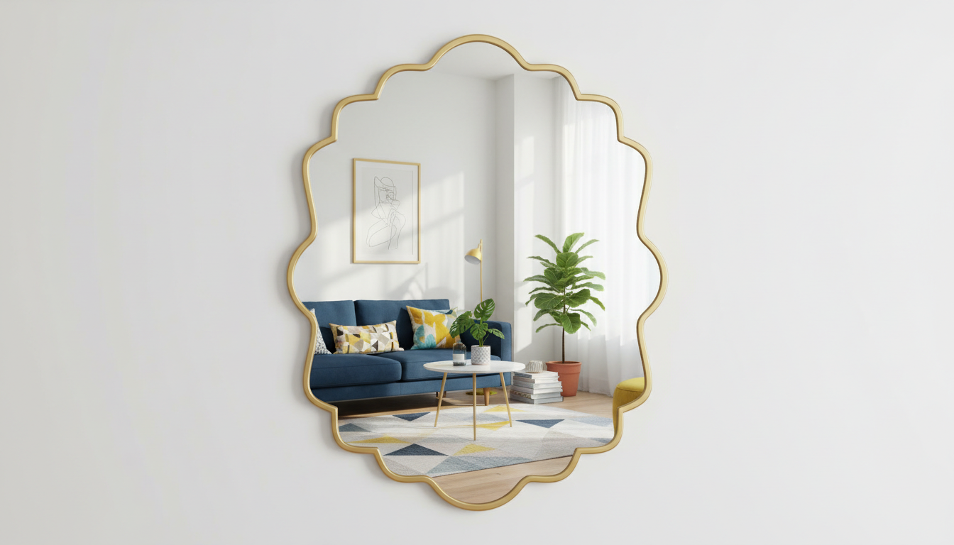 découvrez ce miroir festonné ultra tendance à seulement 4,99€ chez b&m, une touche déco incroyable qui transforme votre intérieur avec style et originalité.