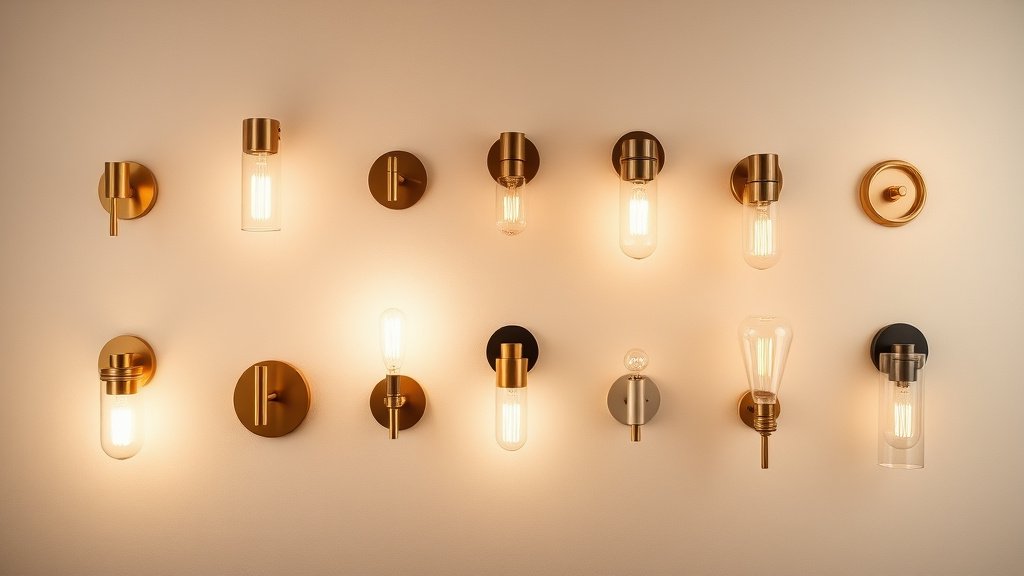 Variété d'appliques murales contemporaines pour salon