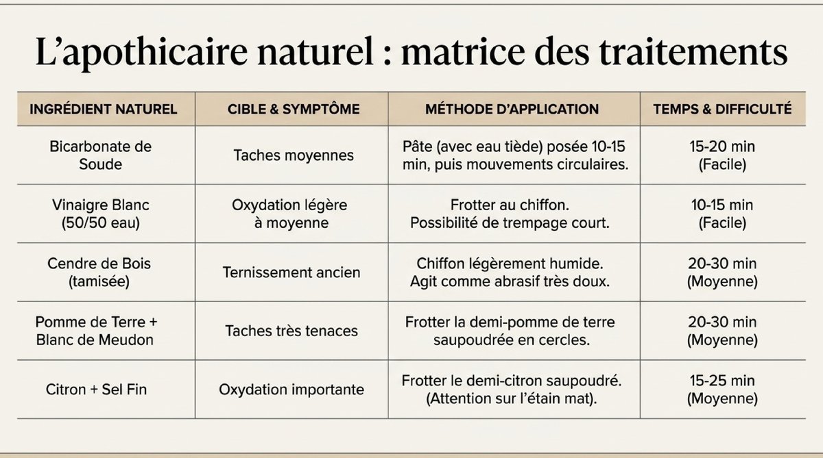 guide nettoyage etain