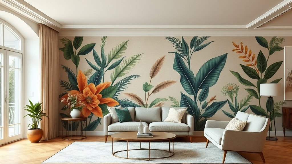 Différents styles de papier peint panoramique : nature, abstrait, vintage