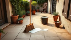 Astuce de grand-mère pour nettoyer une terrasse en béton : 6 méthodes naturelles